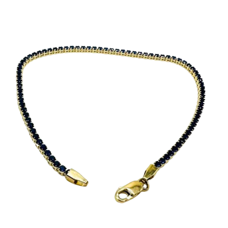 Kenzari Jewellery 14k Gold Tennis Bracelet for Women - 2.39 Grams