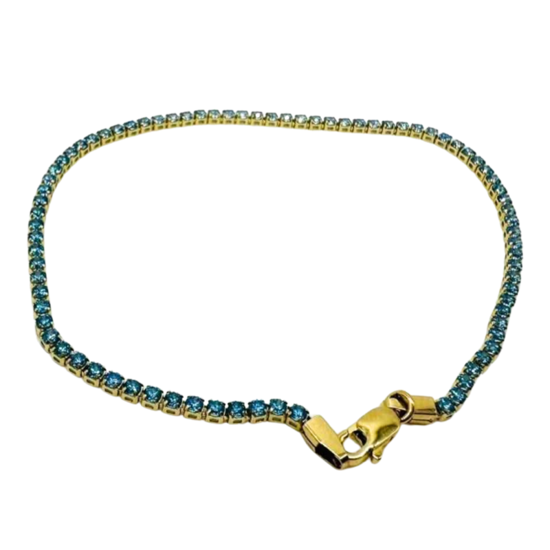 Kenzari Jewellery 14k Gold Tennis Bracelet for Women - 2.3 Grams