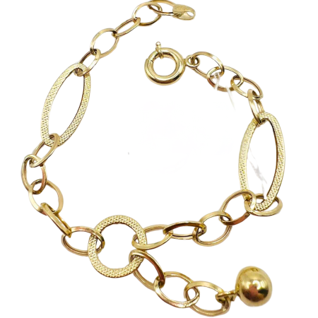 Kenzari Jewellery 14k Gold Link Chain Bracelet for Women - 4.27 Grams Kenzari Jewellery 14k Gold Link Chain Bracelet for Women - 4.27 Grams