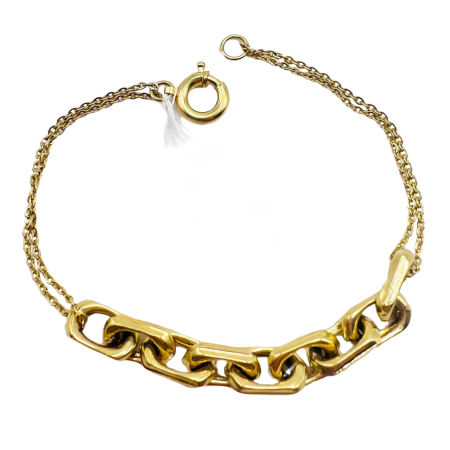 Kenzari Jewellery 14k Gold Link Chain Bracelet for Women - 4.89 Grams Kenzari Jewellery 14k Gold Link Chain Bracelet for Women - 4.89 Grams