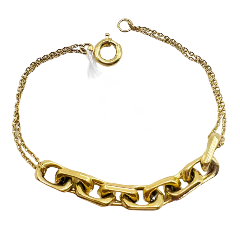 Kenzari Jewellery 14k Gold Link Chain Bracelet for Women - 4.89 Grams