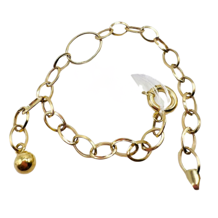 Kenzari Jewellery 14k Gold Link Chain Bracelet for Women - 4.27 Grams Kenzari Jewellery 14k Gold Link Chain Bracelet for Women - 4.27 Grams