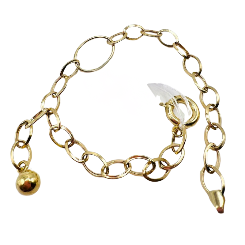 Kenzari Jewellery 14k Gold Link Chain Bracelet for Women - 4.27 Grams