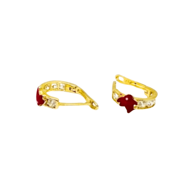 Kenzari Jewellery 14k Gold Hoop Earring for Kids - 1.46 Grams