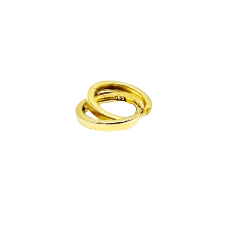 Kenzari Jewellery 14k Gold Hoop Earring for Kids - 1.56 Grams