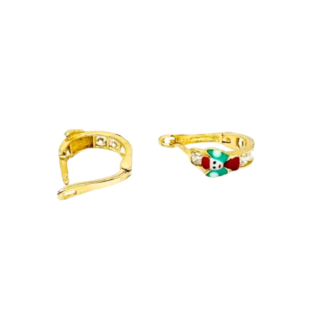 Kenzari Jewellery 14k Gold Stone Earring for Kids - 1.48 Grams Kenzari Jewellery 14k Gold Stone Earring for Kids - 1.48 Grams