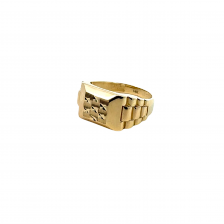 Kenzari Jewellery 14k Gold Ring for Men - 5.46 Grams