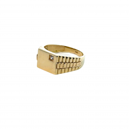 Kenzari Jewellery 14k Gold Ring for Men - 5.14 Grams