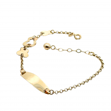 Kenzari Jewellery 14k Gold Bracelet for Kids - 2.22 Grams Kenzari Jewellery 14k Gold Bracelet for Kids - 2.22 Grams