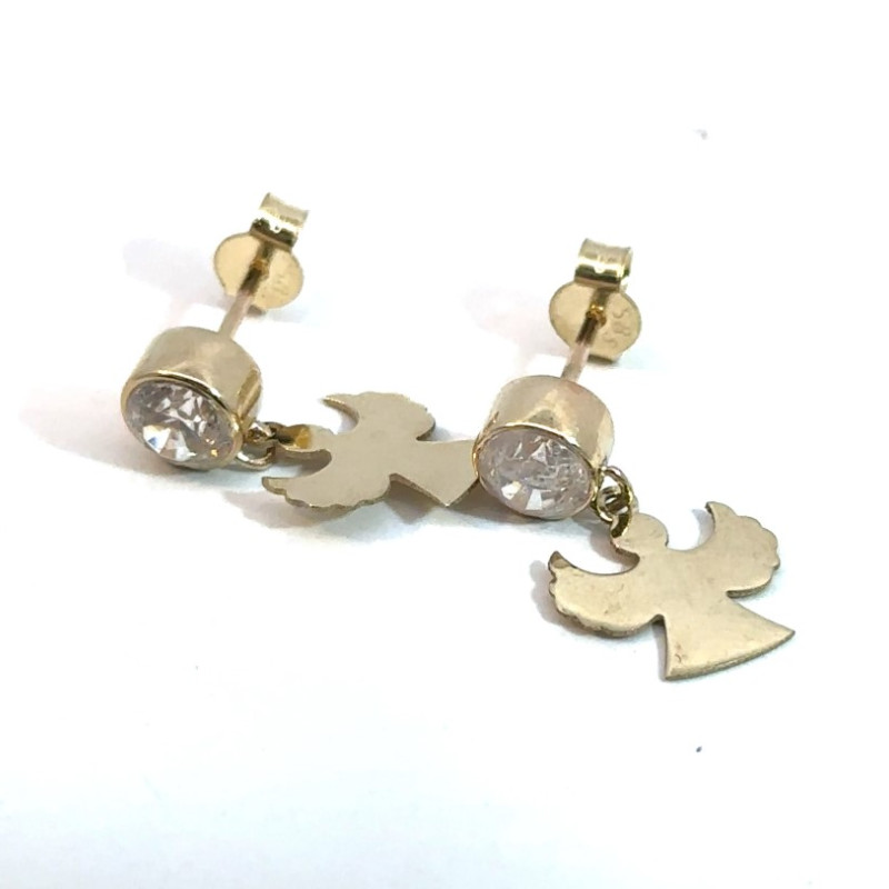 Kenzari Jewellery 14k Gold Earring with Fashion Stone for Women - 2.64 Grams