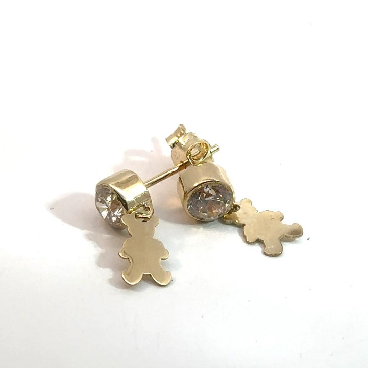 Kenzari Jewellery 14k Gold Earring with Fashion Stone for Women - 2.37 Grams