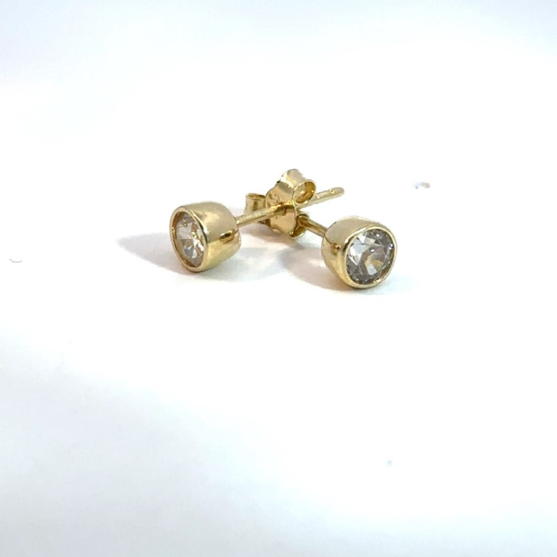 Kenzari Jewellery 14k Gold Earring with Fashion Stone for Women - 1.29 Grams