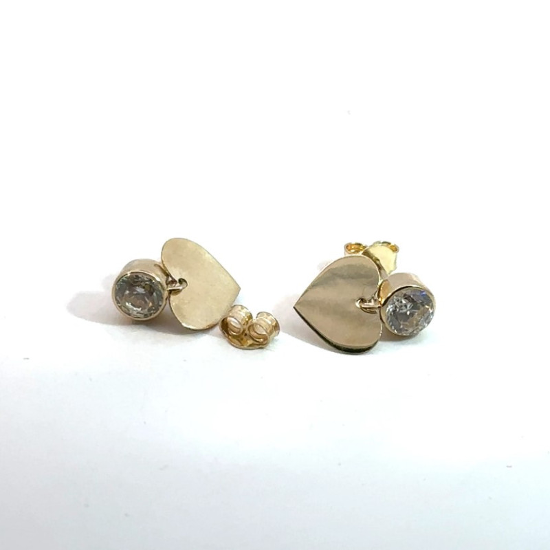 Kenzari Jewellery 14k Gold Earring with Fashion Stone for Women - 2.66 Grams