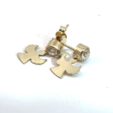 Kenzari Jewellery 14k Gold Earring with Fashion Stone for Women - 2.61 Grams