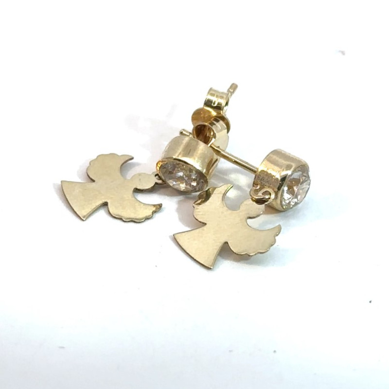 Kenzari Jewellery 14k Gold Earring with Fashion Stone for Women - 2.61 Grams