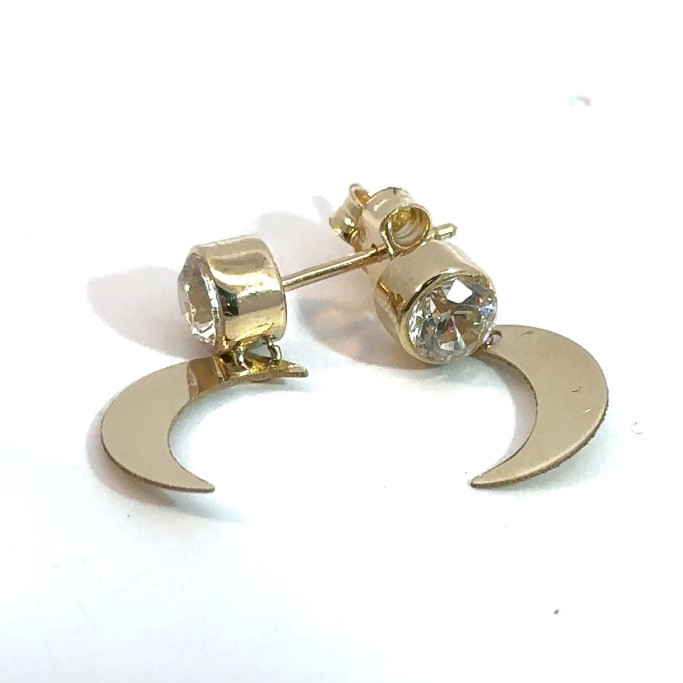 Kenzari Jewellery 14k Gold Earring with Fashion Stone for Women - 2.52 Grams