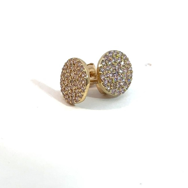 Kenzari Jewellery 14k Gold Earring with Fashion Stone for Women - 1.39 Grams