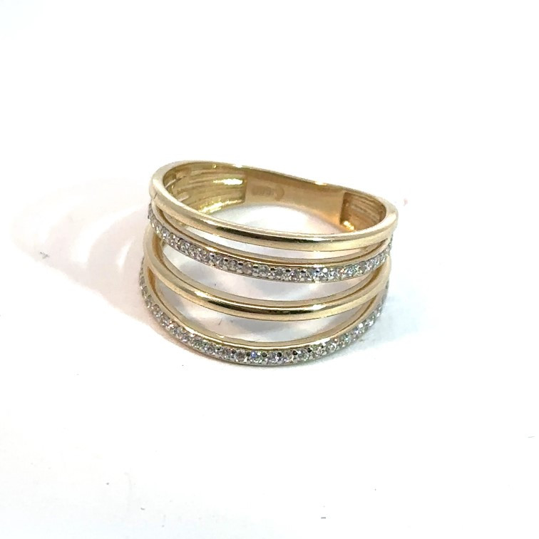 Kenzari Jewellery 14k Gold Ring with Fashion Stone for Women - 3.13 Grams