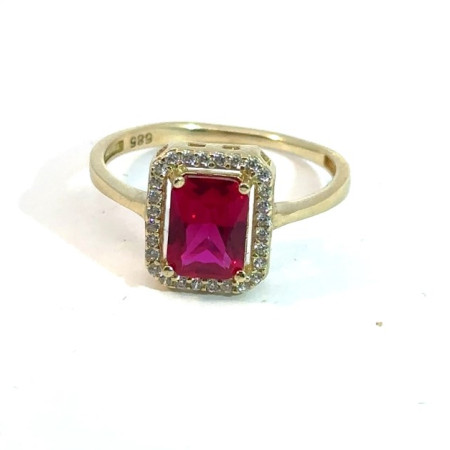 Kenzari Jewellery 14k Gold Ring with Fashion Stone for Women - 2.44 Grams