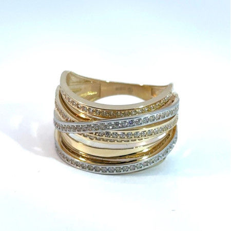 Kenzari Jewellery 14k Gold Ring with Fashion Stone for Women - 5.69 Grams