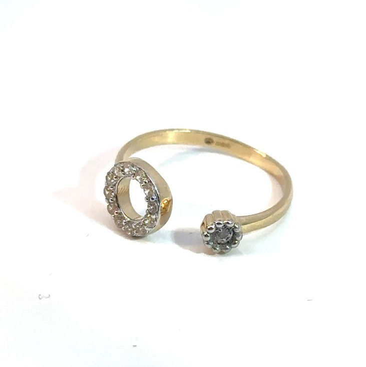 Kenzari Jewellery 14k Gold Ring with Fashion Stone for Women - 1.75 Grams