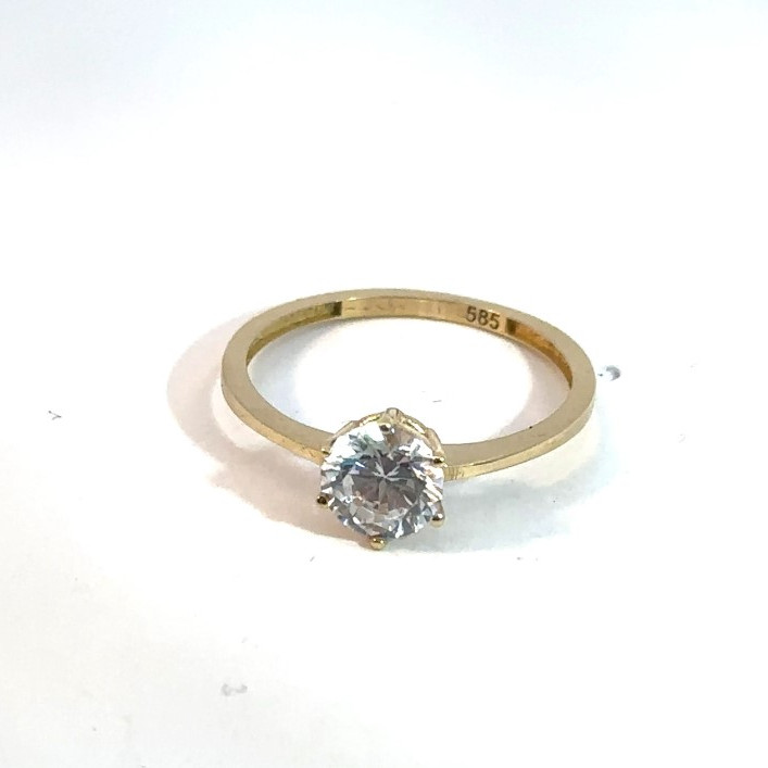 Kenzari Jewellery 14k Gold Ring with Fashion Stone for Women - 1.73 Grams