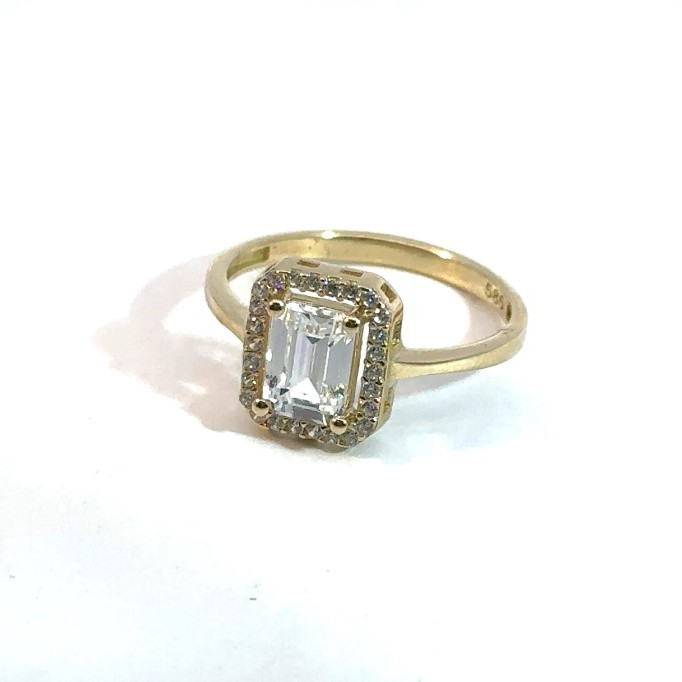 Kenzari Jewellery 14k Gold Ring with Fashion Stone for Women - 2.44 Grams