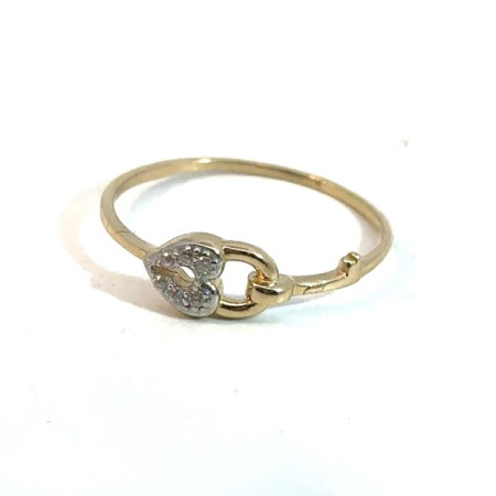 Kenzari Jewellery 14k Gold Ring with Fashion Stone for Women - 1.01 Grams