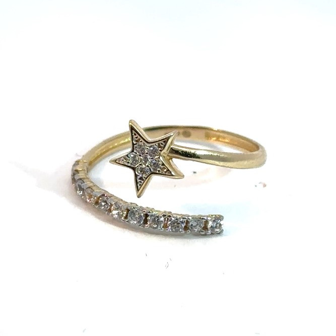 Kenzari Jewellery 14k Gold Ring with Fashion Stone for Women - 1.45 Grams