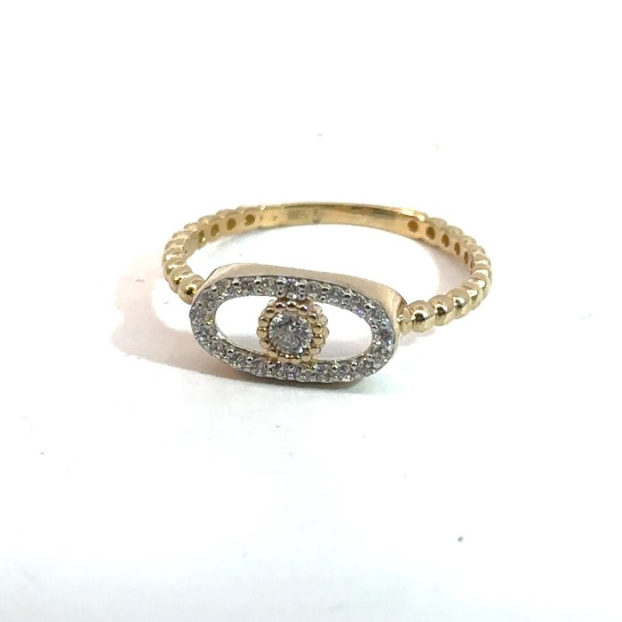 Kenzari Jewellery 14k Gold Ring with Fashion Stone for Women - 1.45 Grams