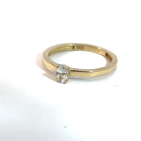 Kenzari Jewellery 14k Gold Ring with Fashion Stone for Women - 1.78 Grams