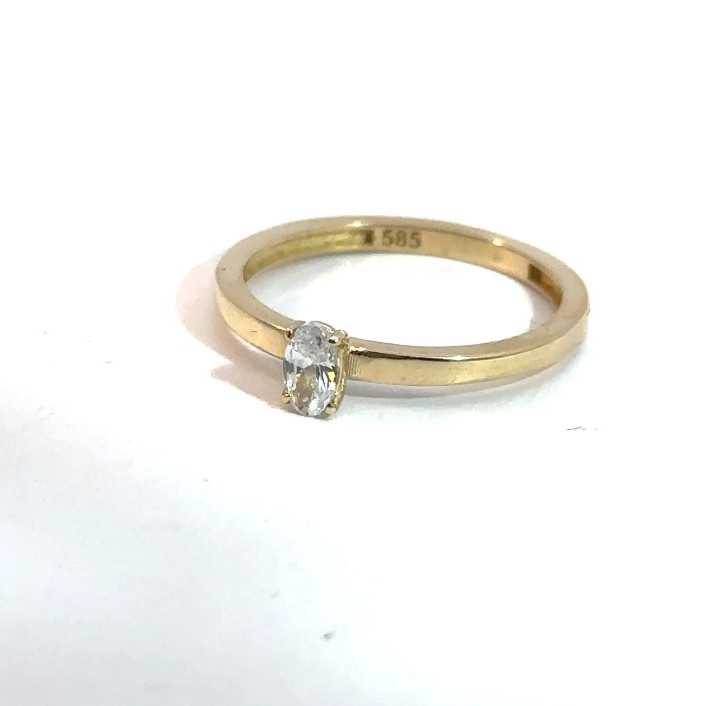 Kenzari Jewellery 14k Gold Ring with Fashion Stone for Women - 1.78 Grams