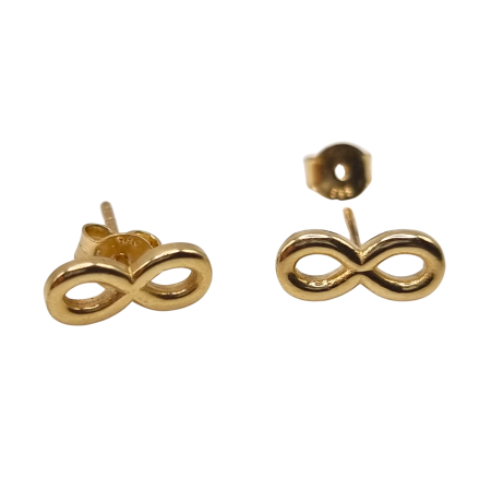Kenzari Jewellery 14k Gold Infinity Earring for Women - 1.38 Grams