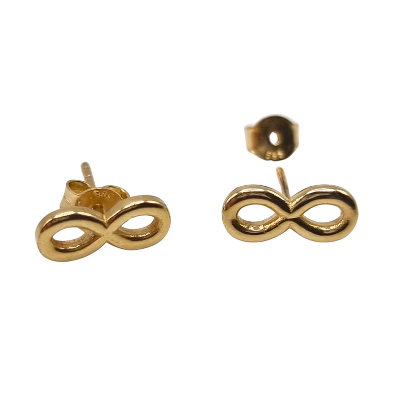 Kenzari Jewellery 14k Gold Infinity Earring for Women - 1.38 Grams