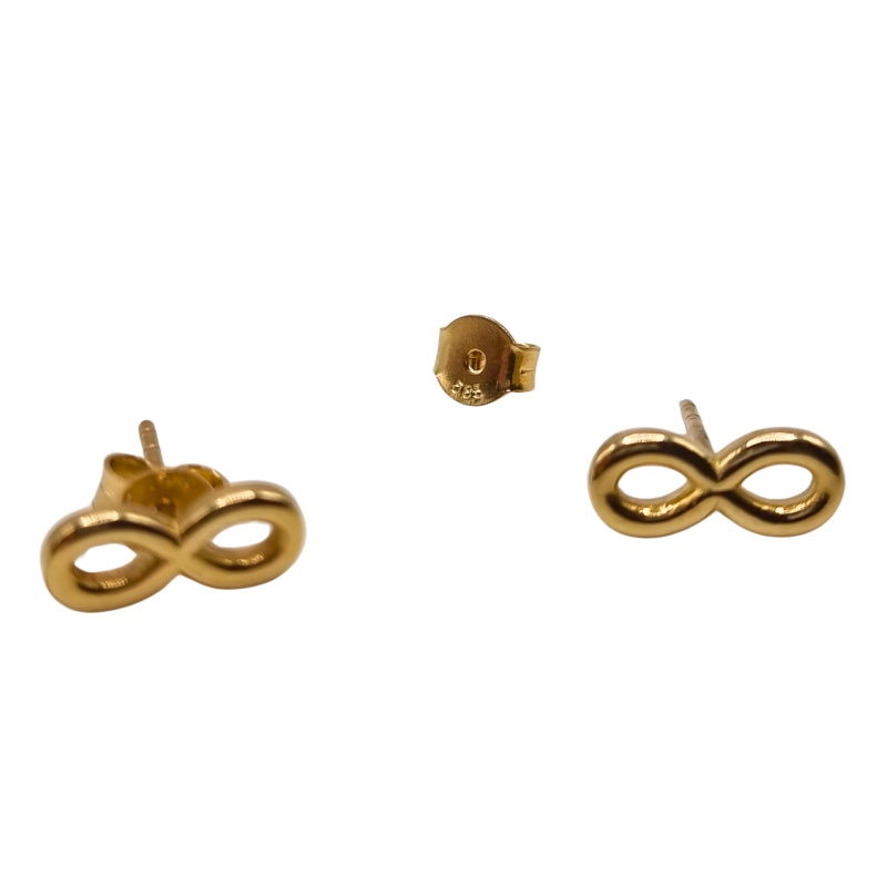 Kenzari Jewellery 14k Gold Infinity Earring for Women - 1.38 Grams