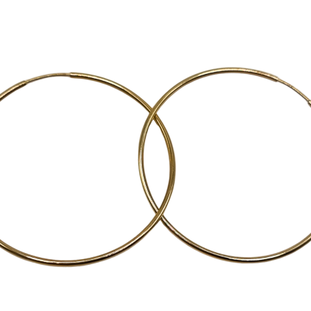 Kenzari Jewellery 14k Gold Loops Earring for Women - 4.34 Grams