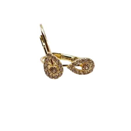 Kenzari Jewellery 14k Gold Earring for Women - 1.33 Grams