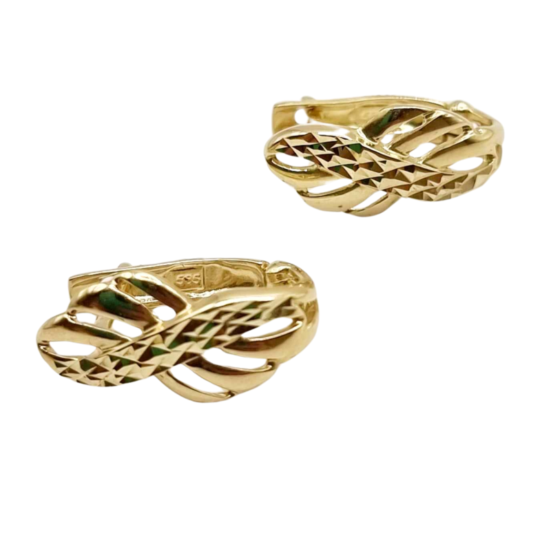 Kenzari Jewellery 14k Gold Earring for Women - 2.88 Grams Kenzari Jewellery 14k Gold Earring for Women - 2.88 Grams