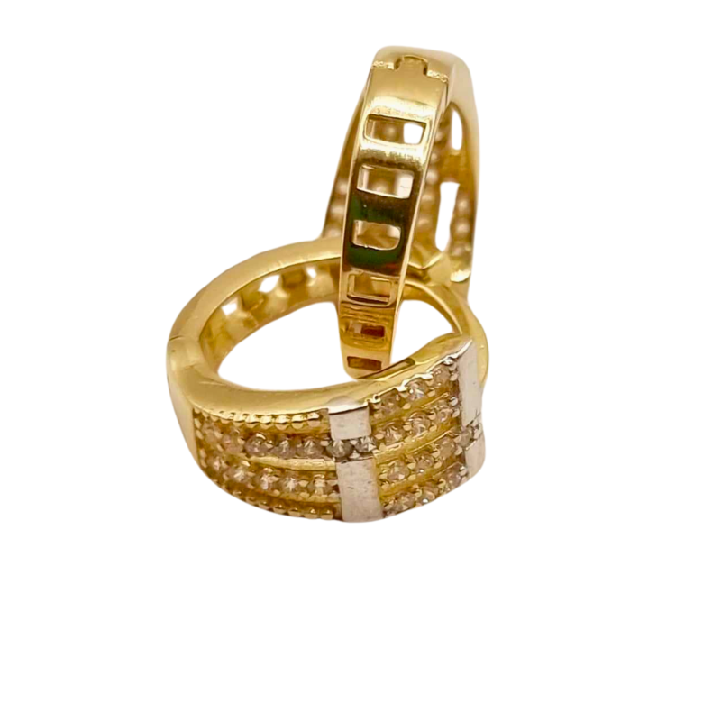 Kenzari Jewellery 14k Gold Earring for Women - 3.66 Grams