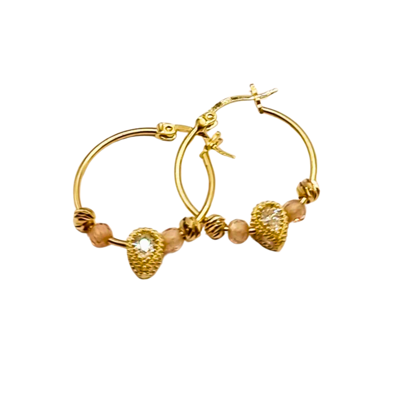 Kenzari Jewellery 14k Gold Hoop Earring for Kids - 2.43 Grams Kenzari Jewellery 14k Gold Hoop Earring for Kids - 2.43 Grams