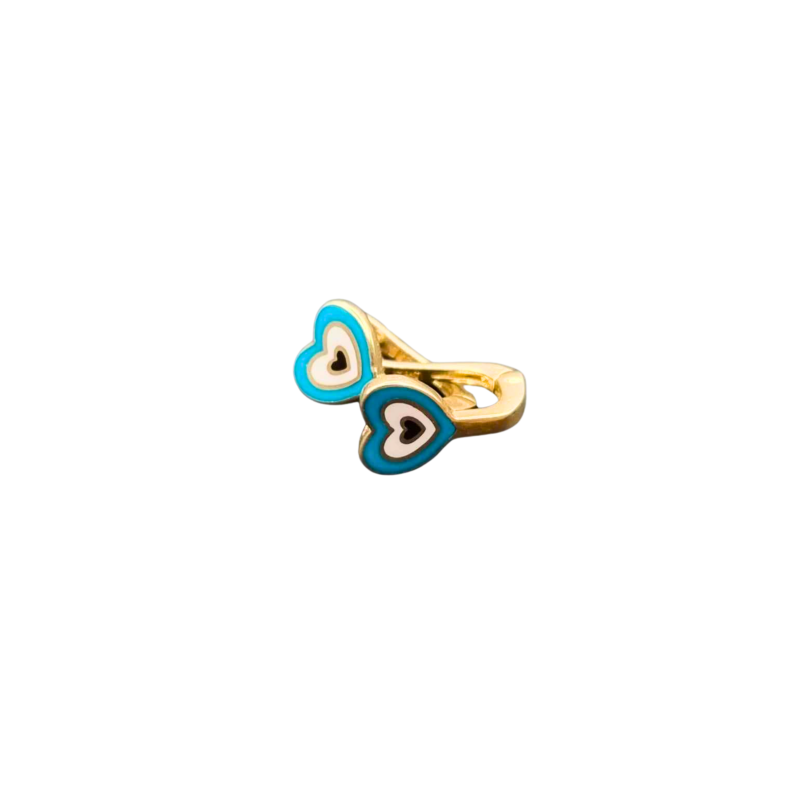 Kenzari Jewellery 14k Gold Heart Earring for Kids - 1.50 Grams