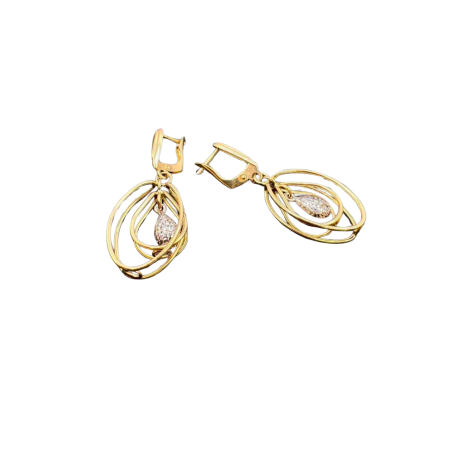 Kenzari Jewellery 14k Gold Earring for Women - 3.86 Grams