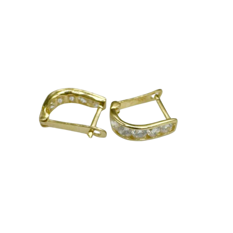 Kenzari Jewellery 14k Gold Stone Earring for Kids - 0.81 Grams