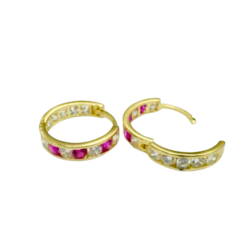 Kenzari Jewellery 14k Gold Hoop Earring for Kids - 1.68 Grams