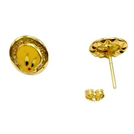 Kenzari Jewellery 14k Gold Hoop Round Earring for Kids - 1.56 Grams