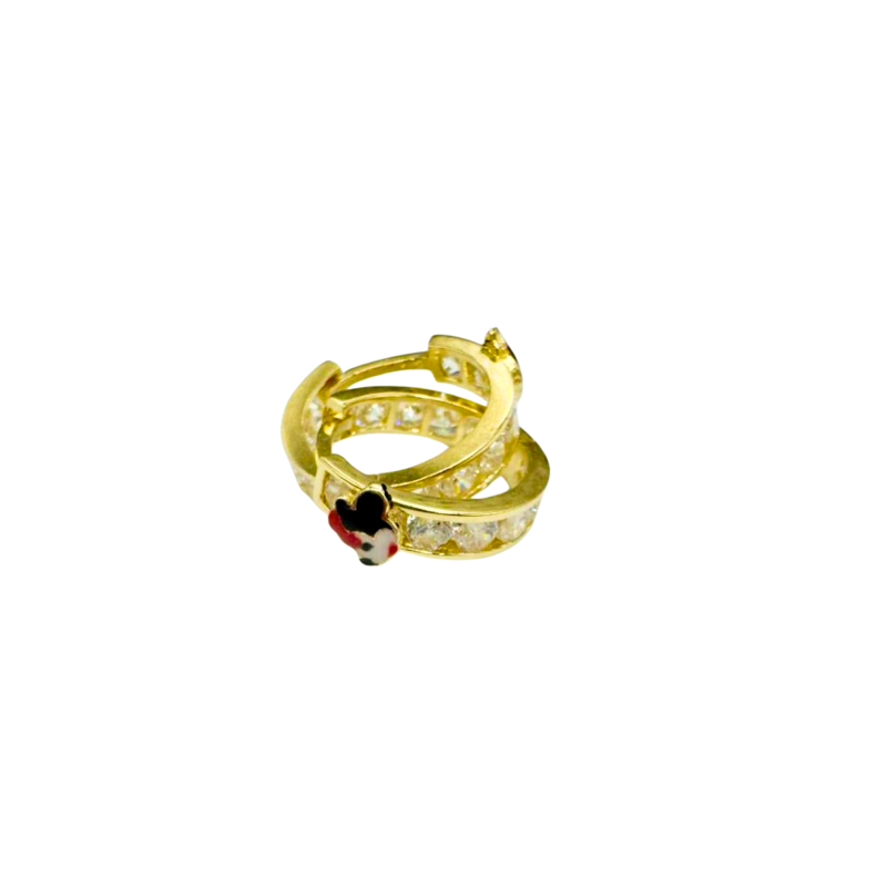 Kenzari Jewellery 14k Gold Hoop Earring for Kids - 1.72 Grams