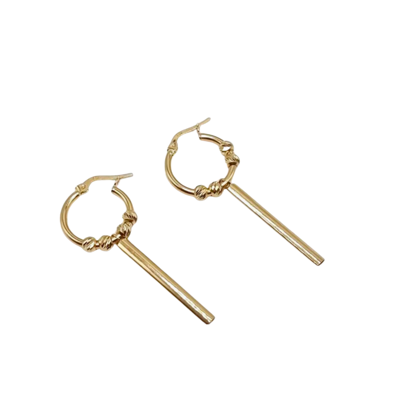 Kenzari Jewellery 14k Gold Earring for Women - 4.59 Grams