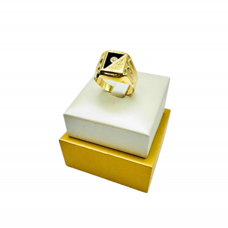 Kenzari Jewellery 14k Gold Ring for Men - 4.75 Grams - Size Z+1