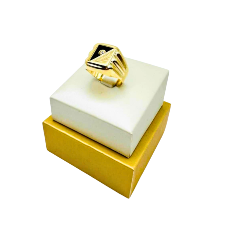 Kenzari Jewellery 14k Gold Ring for Men - 4.85 Grams -Size Y