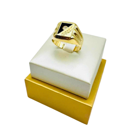 Kenzari Jewellery 14k Gold Ring for Men - 4.95 Grams -Size V